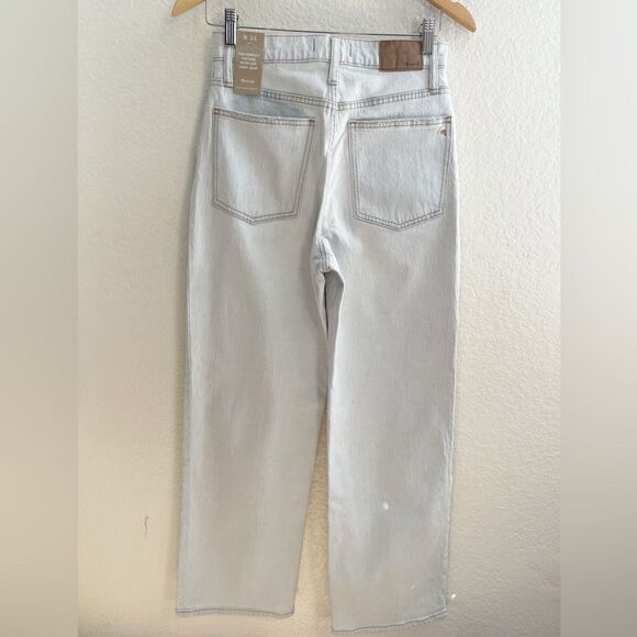 Madewell The Perfect Vintage Wide-Leg Crop Jean in bleached blue Wash. NWT 26 - Picture 4 of 10